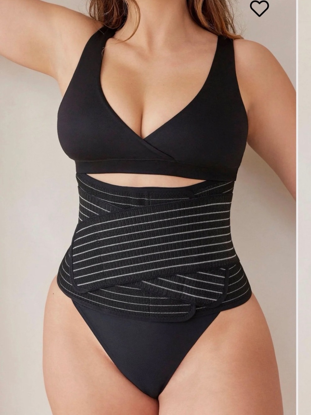 Bumpsuit Black Velcro Waist Trainer Belly Band